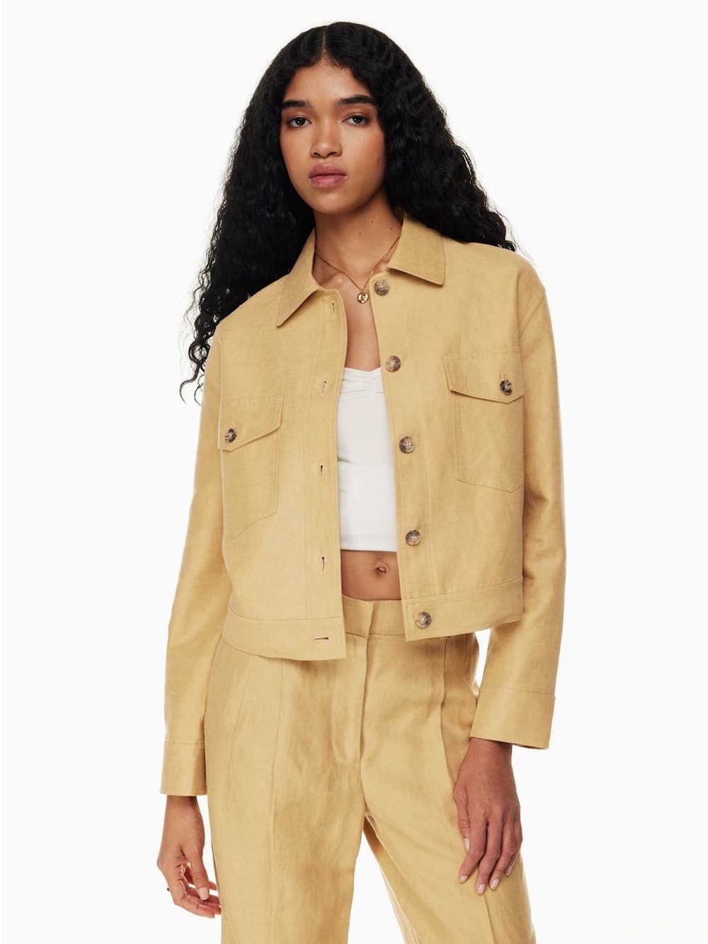 Wilfred Autumn Linen Shirt Jacket M